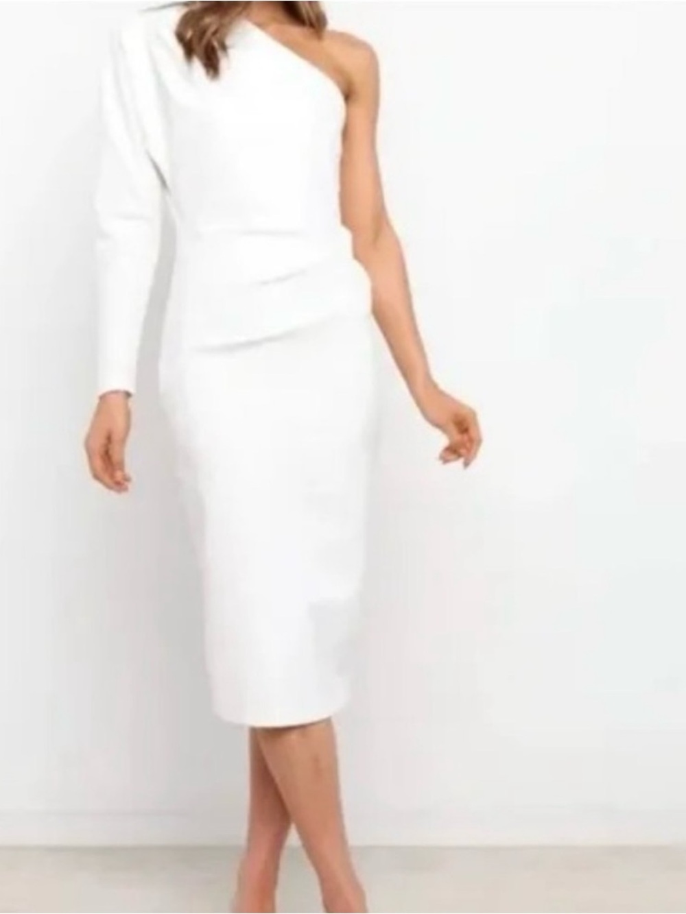 Petal & Pup Off White Cheyanne One Sleeve Dress Size 4 New